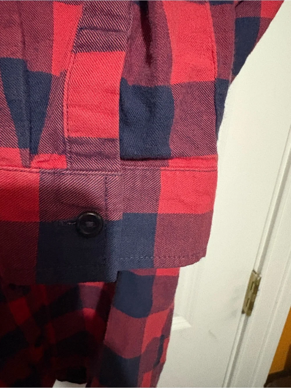 GAP Red and Navy Buffalo Plaid Button-Down Shirt
